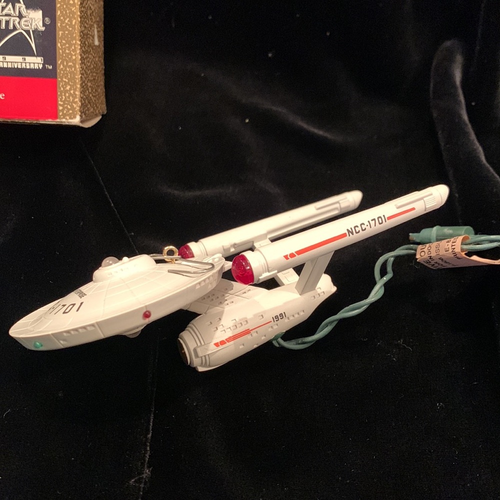 1991 25th Anniversary Star Trek Starship Enterprise Hallmark Ornament - Picture 4 of 8